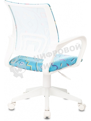 Кресло Бюрократ BuroKIDS 1 W Sticks 06 голубой, ткань, 120 кг