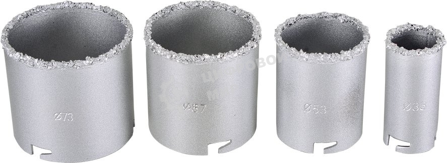 Набор коронок алмазных по керамической плитке 73/10/9/4