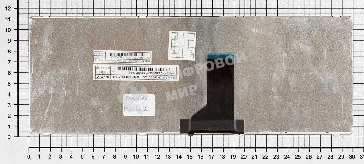 Клавиатура для ноутбука Asus UL30 K42 K43 X42 U41 черная с рамкой