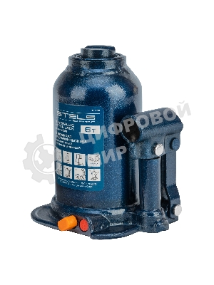 Домкрат гидравлический бутылочный телескопический Stels 6 т, подъем 180-410 мм