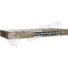 Коммутатор IP-COM F1126P-24-250W PoE неуправляемый 26-Ports 10/100 Mbps Base-TX + 1-Port 1000 Base-X SFP/24-Ports PoE (PoE бюджет 230W)