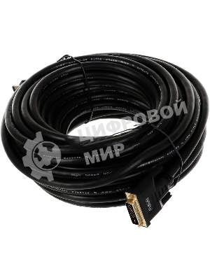 Кабель аудио-видео Lazco WH-141 HDMI (m)/DVI-D(m) 15м. позолоченные контакты черный (WH-141(15M))