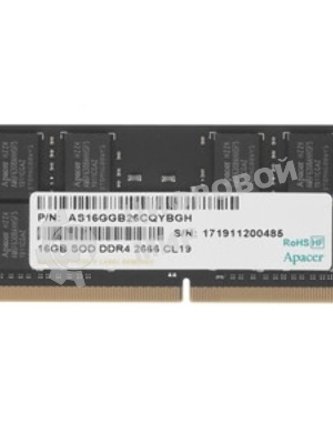 Оперативная память Apacer, DDR4, 16GB (1x16GB), 2666MHz, CL19, DIMM