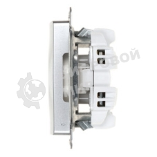 Механизм розетки 1-м СП Glossa 16А IP20 без заземл. алюм. SchE GSL000341