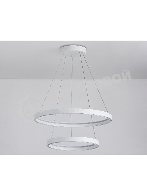 Подвесной светодиодный светильник Ambrella light FL5862/2 WH белый 45W 3000K/4200K/6400K D600/400*830 (без ПДУ)