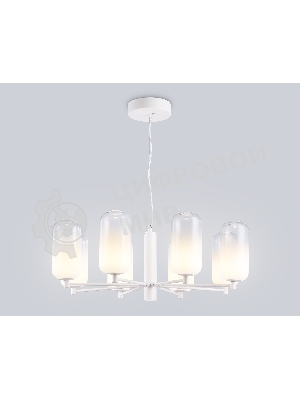 Подвесной светодиодный светильник Ambrella light LH11109/8 WH/FR белый/белый матовый 28W 3000K D720*280