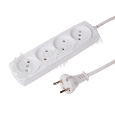 Удлинитель PROconnect OPTIMA 4 гнезда, 3 м, 2х0.75 мм², б/з, белый