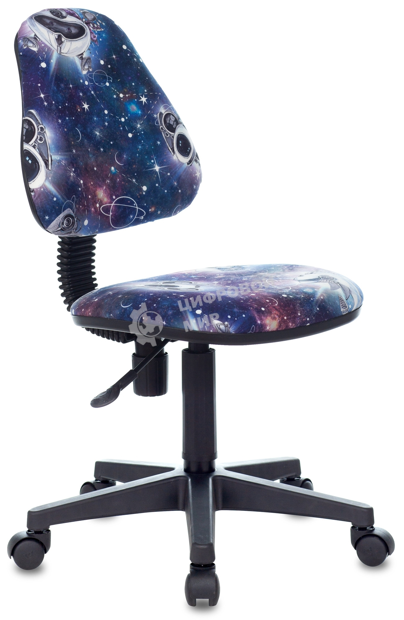 Кресло детское Бюрократ KD-4 синий космопузики крестовина пластик