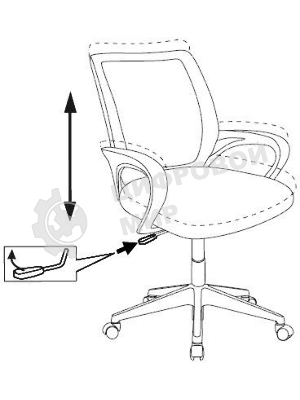 Кресло Бюрократ BuroKIDS 1 W Sticks 06 голубой, ткань, 120 кг