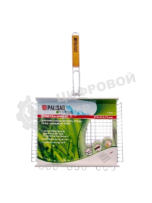 Решетка гриль Camping Palisad 315х410х70 мм объемная хромир.