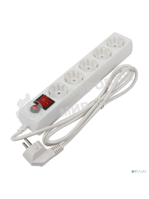 Сетевой фильтр Filum FL-SP3-5-1.8M, 1.8 м.,белый, 2200 Вт., 5 розеток, упаковка- коробка 00-01057164