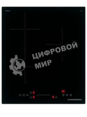 Варочная панель Kuppersberg ICI 412, индукция, High-Tech, прямой край, 9 уровней мощности, бустер, Stop and Go, Flexi-zone, автоматическое отключение, таймер, индикатор остаточного тепла, сенсорное управление, черный