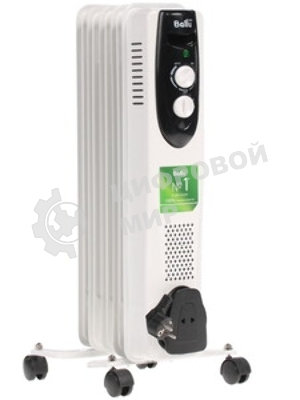 Обогреватель масляный Ballu Classic BOH/CL-05WRN (5 секций), белый, 1000 Вт, 15 м2, термостат