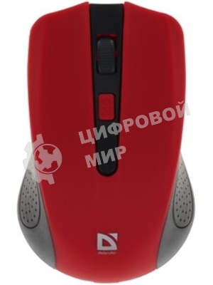 Мышь беспроводная Defender Accura MM-935 красный, 1600 dpi, радиоканал, USB, кнопки - 4