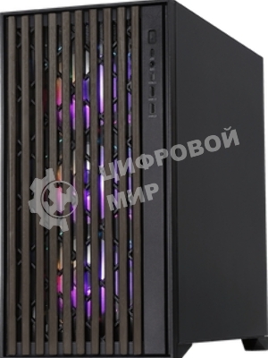 Корпус Formula V Line TimberLine T0 Black, ATX, wood+plastic front, TYPE-C*1, USB3.0*2, FRONT 3x120мм FRGB, REAR 1x120мм FRGB