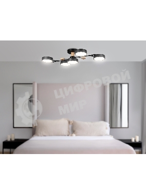 Светильник Ambrella light FL4835/5 BK черный 3000K-6400K 70W 830*400*160 (ПДУ ИК)