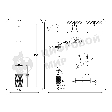 Светильник Ambrella light TR8500 BK черный E27 max 60W D100*1000