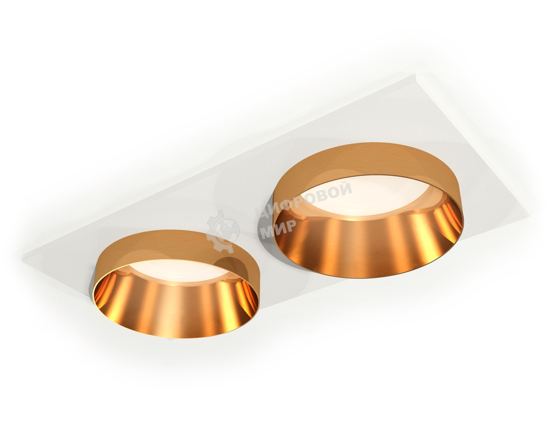 Комплект встраиваемого светильника Ambrella light XC6525024 SWH/PYG белый песок/золото желтое полированное MR16 GU5.3 (C6525, N6134)