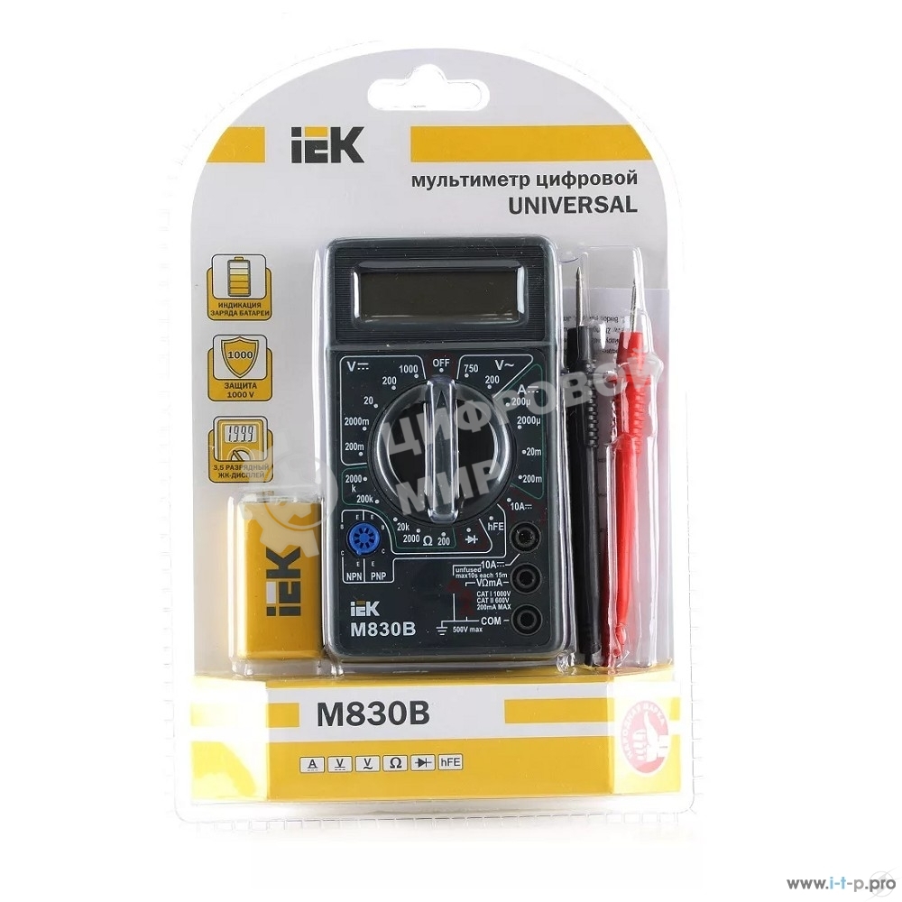 Мультиметр IEK TMD-2B-830 цифровой Universal M830B