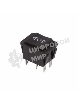 Выключатель клавишный Rexant 250V 15А (6с) (ON)-OFF-(ON) черный с нейтралью Б/Фикс