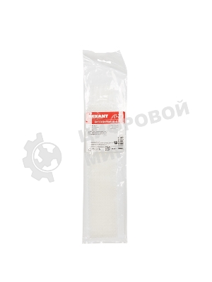 Хомут-стяжка полимерная многоразовая Rexant 300х10 мм, прозрачная, упаковка 20 шт.