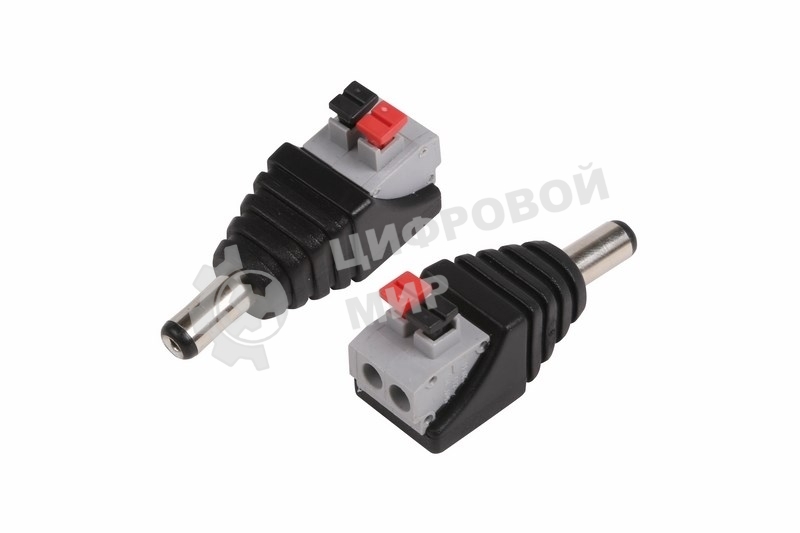 Разъем питания Rexant штекер 2.1х5.5 с быстрозажимной колодкой (блистер)