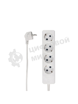 Удлинитель PROconnect OPTIMA 4 гнезда, 3 м, 2х0.75 мм², б/з, белый
