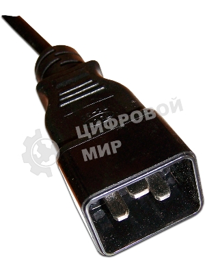 Шнур питания С13-C20, 3х0.75, 220В, 10А, черный, 3 метра