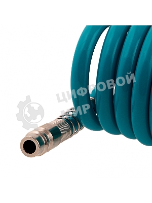 Полиуретановый спиральный шланг профессиональный Stels BASF, 10 м, с быстросъемными соединениями