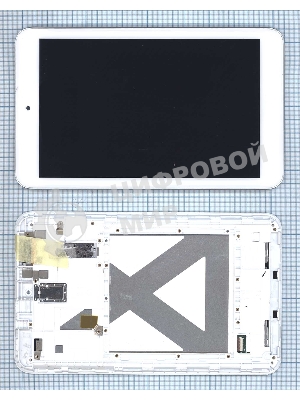 Модуль (матрица + тачскрин) для Asus MeMO Pad 8 (ME180A) белый с рамкой