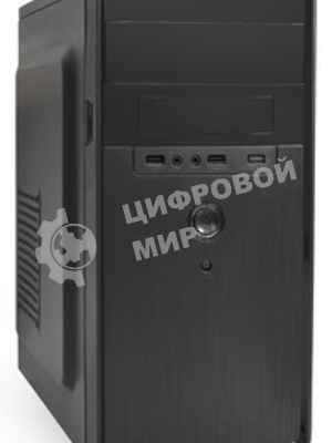 Компьютерный корпус Minitower ExeGate EX286425RUS BA-309-400W-8 (mATX, БП AA400 с вент. 8см, 2хUSB, HD аудио, черный)