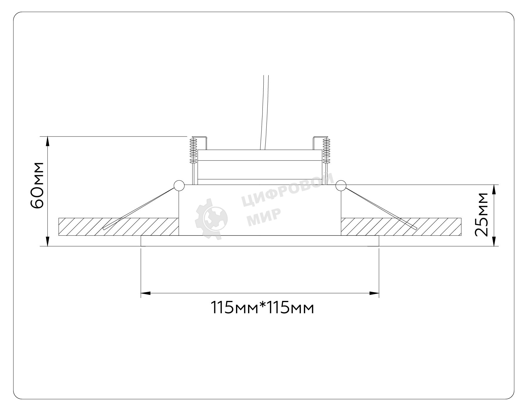 Светильник Ambrella light TN52342 SBK/GBK черный песок/черный глянец GX53 max 12W 115*115*25