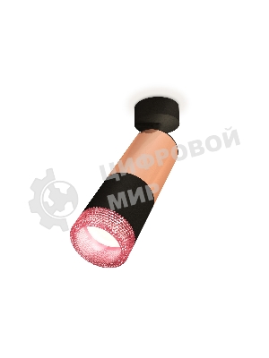 Комплект поворотного светильника Ambrella light XM6302002 SBK/PPG/PI черный песок/золото розовое полированное/розовый MR16 GU5.3