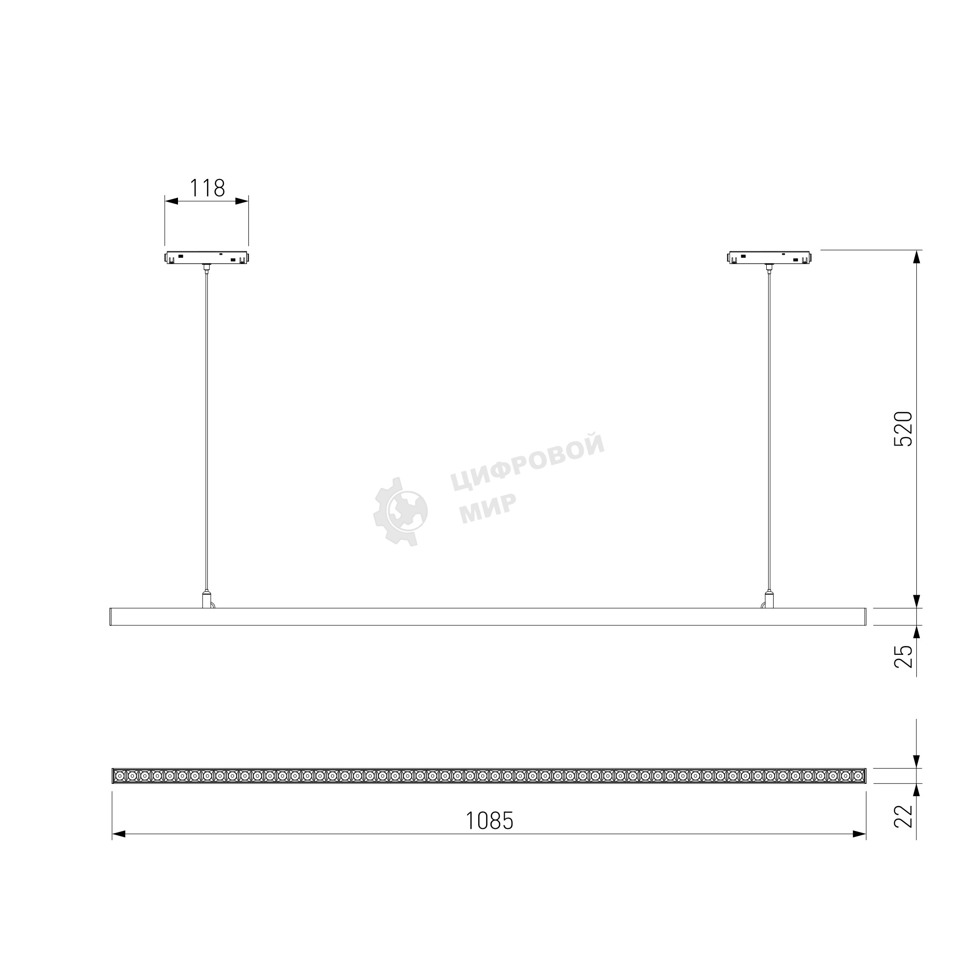 Трековый светильник Slim Magnetic 48W 4000K Vilo (чёрный) 85108/01