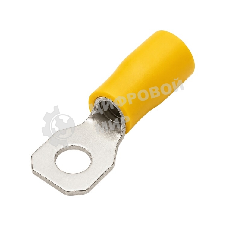 Наконечник кольц. изол. 2.5-6кв.мм отв. d6.2мм жел. (уп.50шт) ДКС 2C6P