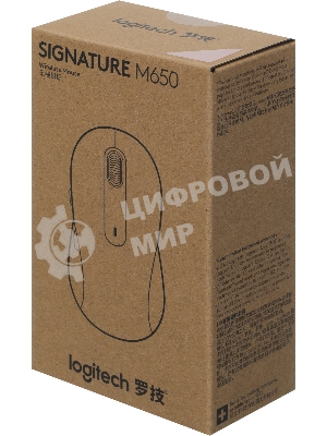 Мышь беспроводная Logitech Signature M650 розовый, 4000 dpi, радиоканал, Bluetooth, USB, кнопки - 5