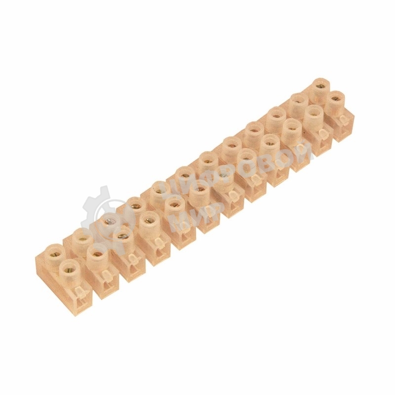 Клеммная колодка винтовая Rexant KВ-12 (4-12 мм²), ток 16 A, полиэтилен белый (ЗВИ)