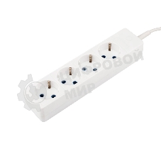 Удлинитель PROconnect 4 гнезда, 3 м, 3х0.75 мм², с/з, белый