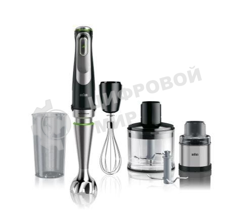 Блендер погружной Braun MQ9138XI, 1200Вт, черный