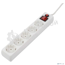 Сетевой фильтр Filum FL-SP3-5-1.8M, 1.8 м.,белый, 2200 Вт., 5 розеток, упаковка- коробка 00-01057164