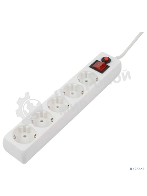 Сетевой фильтр Filum FL-SP3-5-1.8M, 1.8 м.,белый, 2200 Вт., 5 розеток, упаковка- коробка 00-01057164