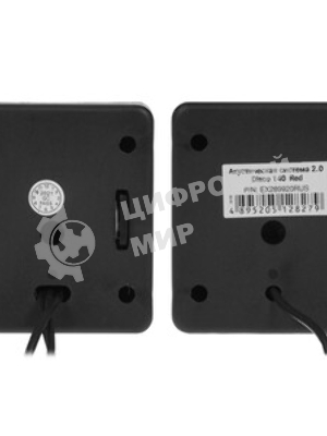 Акустическая система 2.0 ExeGate EX289920RUS Disco 140 Red (питание USB, 2х3Вт (6Вт RMS), 100-20000Гц, красный)