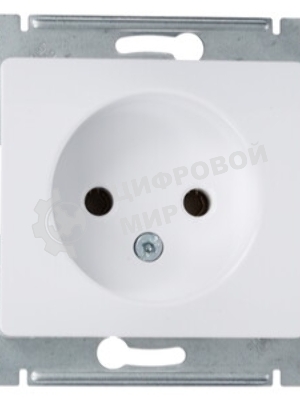 Механизм розетки 1-м СП Glossa 16А IP20 без заземл. бел. SchE GSL000141
