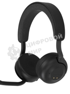 Гарнитура JLab Epic Work ANC Wireless Duo with Stand чёрный, беспроводная, Bluetooth/радиоканал/USB-C, ANC (шумоподавление), до 9 м, в комплекте подставка