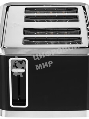 Тостер BQ T4000 чёрный/нержавеющая сталь, 1600 Вт, 4 слота