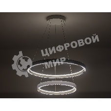 Подвесной светодиодный светильник Ambrella light FL5862/2 WH белый 45W 3000K/4200K/6400K D600/400*830 (без ПДУ)