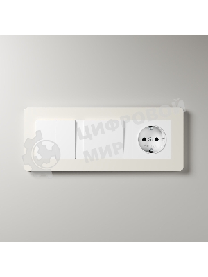 Рамка на 3 поста WERKEL Split (айвори/белый, soft-touch) W0033066