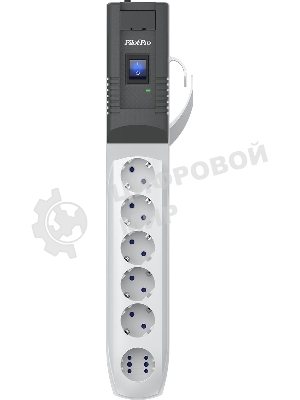 Сетевой фильтр Pilot PRO USB 3 м, 6 розеток, серый, коробка