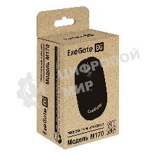 Беспроводная мышь ExeGate Professional Standard M170 (радиоканал 2,4 ГГц, USB, оптическая, 1200dpi, 3D, 3 кнопки (включая колесо прокрутки), черная, RTL)