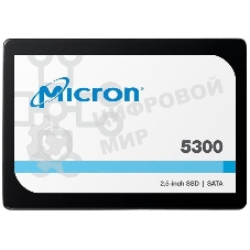 Накопитель SSD Crucial Micron 5300 PRO, 7680Gb, SATA III, R/W 540/520